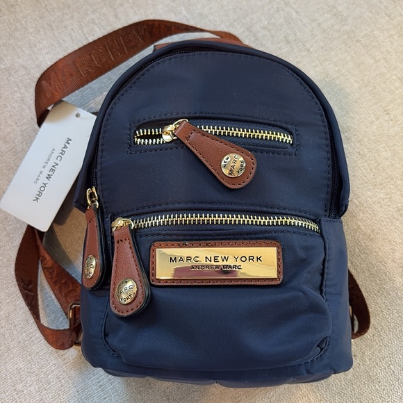 Marc New York Handbags - New w/Tags Marc New York Andrew Marc Navy Mini Zipper Backpack
